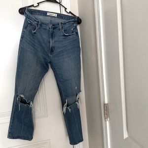 Abercrombie and Fitch- The ankle straight ultra high rise jeans